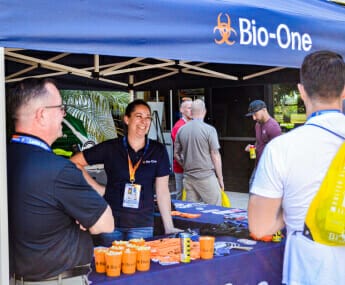 Bio-One of Tampa decontamination and biohazard cleaning team supports local businesses